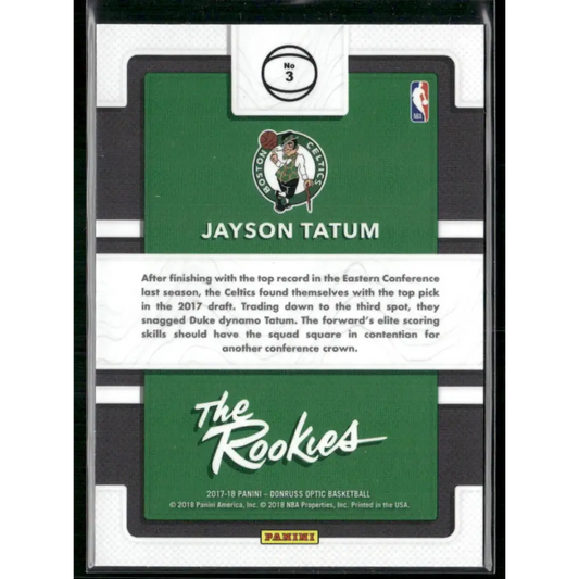 2017-18 Donruss #3 Jayson Tatum The Rookies