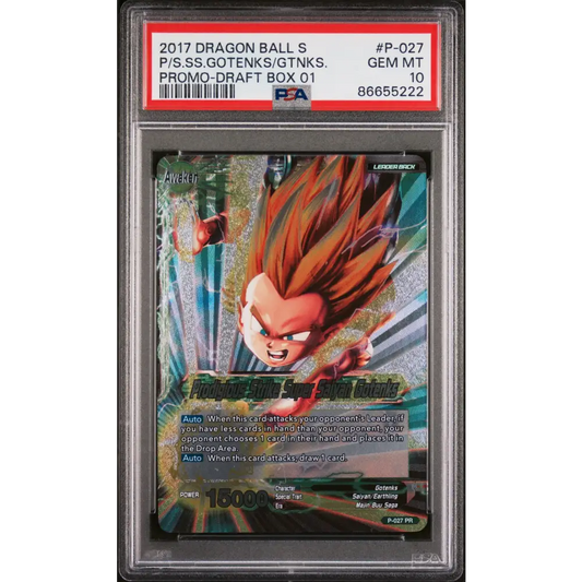 2017 DRAGON BALL SUPER 1 PRDGS STRK SS GOTENKS #P-027 - PSA 10 - Graded DBZ PSA 10