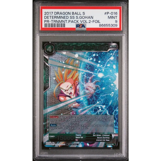 2017 DRAGON BALL SUPER DETERMINED SS S.GOHAN #P-016 - PSA 9 - Graded DBZ PSA 9