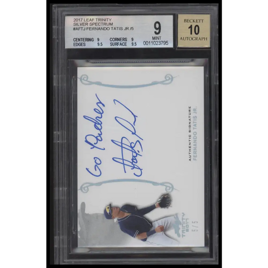 2017 Leaf Trinity Silver Spectrum #AFTJ Fernando Tatis Jr./5 BGS 9.0