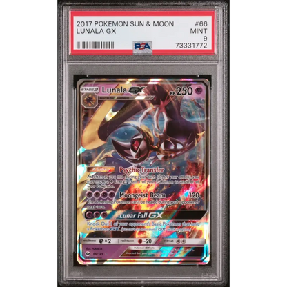 2017 Pokemon Sun & Moon #66 Lunala Gx PSA 9