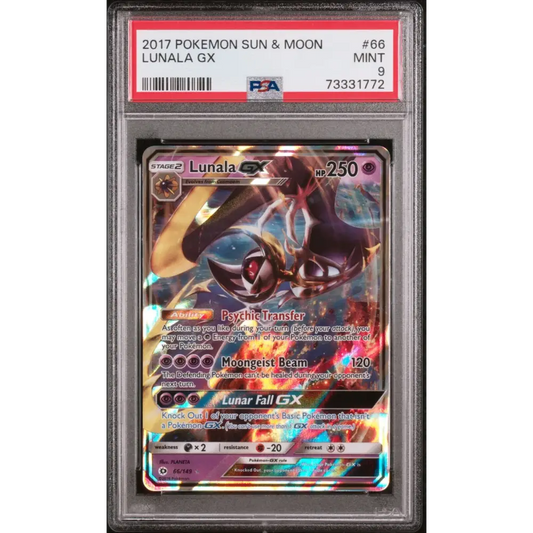 2017 Pokemon Sun & Moon #66 Lunala Gx PSA 9
