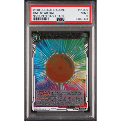2018 DRAGON BALL SUPER SUPER DASH ONE-STAR BALL #P-089 - PSA 9 - Graded DBZ PSA 9