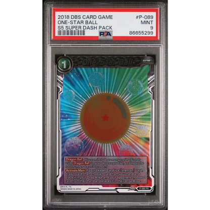 2018 DRAGON BALL SUPER SUPER DASH ONE-STAR BALL #P-089 - PSA 9 - Graded DBZ PSA 9