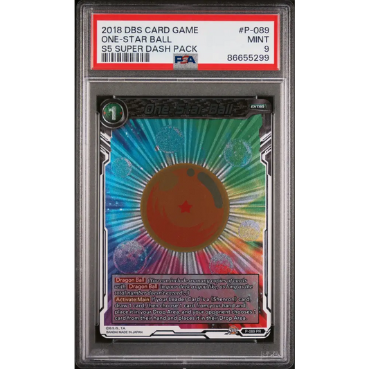 2018 DRAGON BALL SUPER SUPER DASH ONE-STAR BALL #P-089 - PSA 9 - Graded DBZ PSA 9