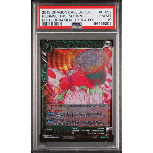 2018 DRAGON BALL SUPER RIBRNNE. TRSFM.CMPLT. #P-052 - PSA 10 - Graded DBZ PSA 10