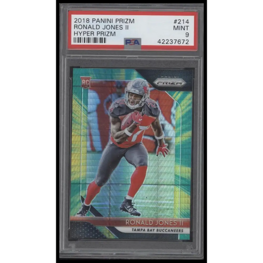 2018 Panini Prizm #214 Ronald Jones Ii Hyper Prizm PSA 9