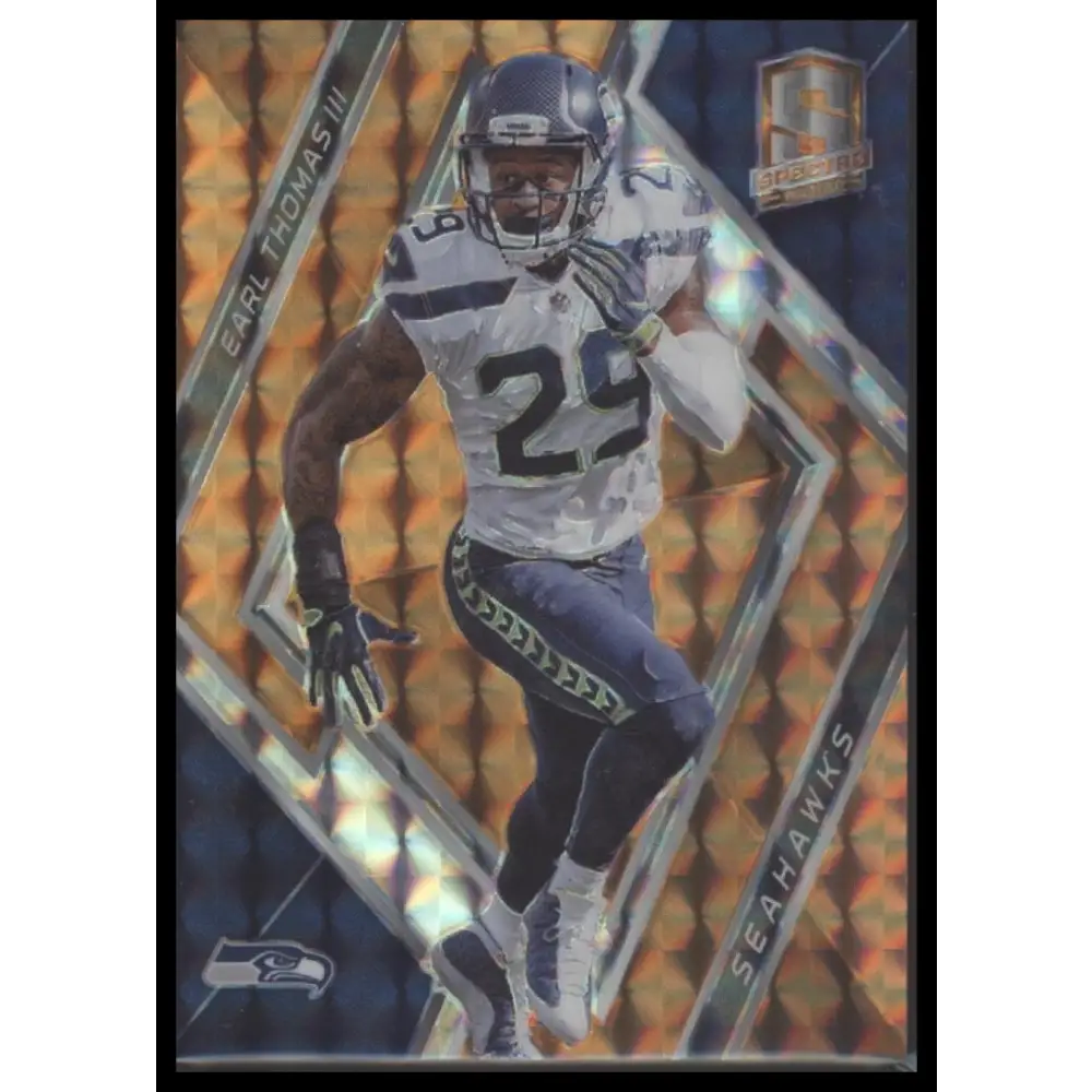 2018 Panini Spectra #100 Earl Thomas III Neon Orange #/10