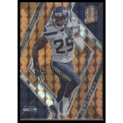 2018 Panini Spectra #100 Earl Thomas III Neon Orange #/10