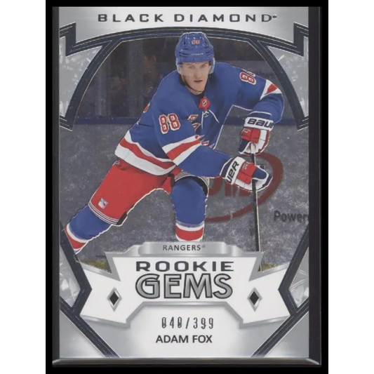 2019-20 Upper Deck Black Diamond #RG-AF Adam Fox Rookie Gems #/399