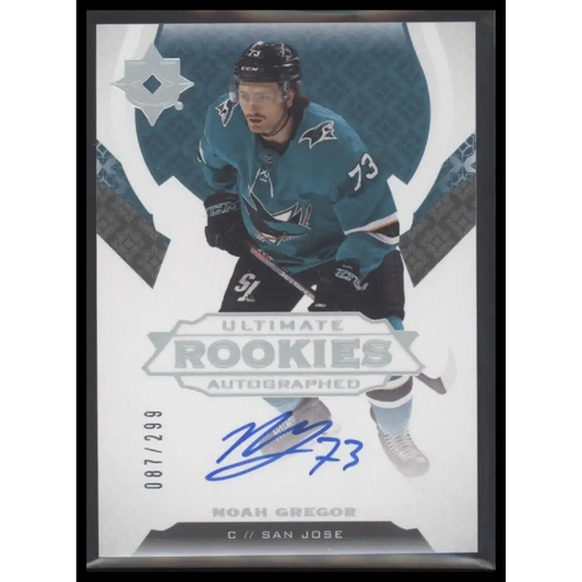 2019-20 Upper Deck Ultimate Collection #156 Noah Gregor #/299
