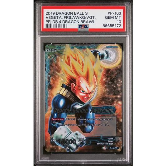 2019 DRAGON BALL SUPER 4 DRAGON BRAWL VEGETA FRS AWAKENING #P-163 - PSA 10 - Graded DBZ PSA 10