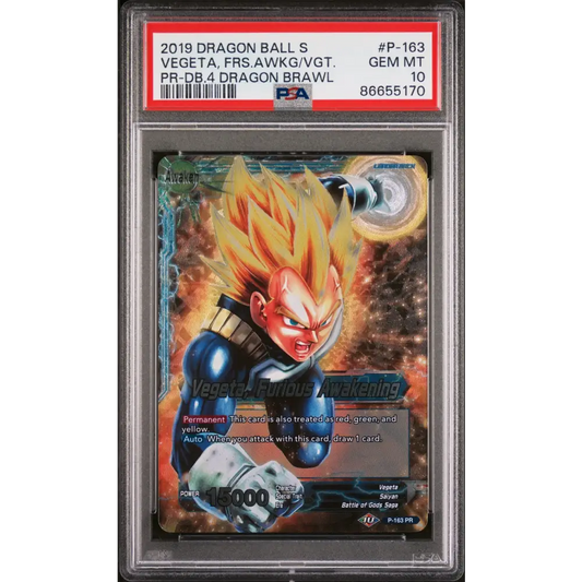 2019 DRAGON BALL SUPER 4 DRAGON BRAWL VEGETA FRS AWAKENING #P-163 - PSA 10 - Graded DBZ PSA 10