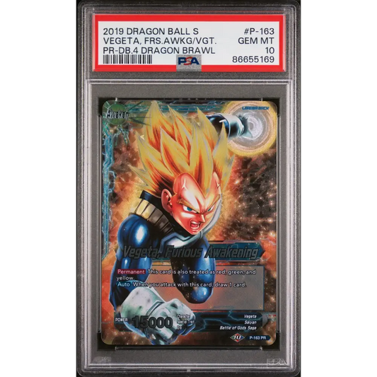 2019 DRAGON BALL SUPER 4 DRAGON BRAWL VEGETA FRS AWAKENING #P-163 - PSA 10 - Graded DBZ PSA 10