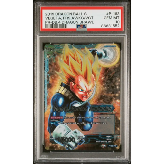 2019 DRAGON BALL SUPER 4 DRAGON BRAWL VEGETA FRS AWAKENING #P-163 - PSA 10 - Graded DBZ PSA 10