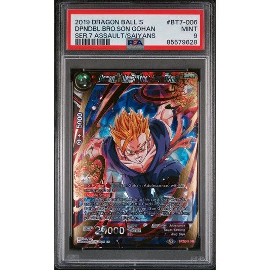2019 DRAGON BALL SUPER ASSAULT SAIYANS DPNDBL.BRO.SON GOHAN #BT7-006 PSA 9 - Graded DBZ PSA 9