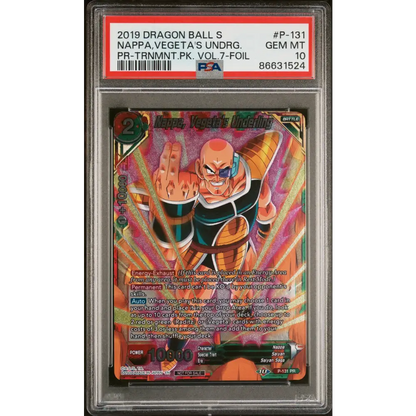 2019 DRAGON BALL SUPER NAPPA,VEGETA’S UNDRG. #P-131 - PSA 10 - Graded DBZ PSA 10