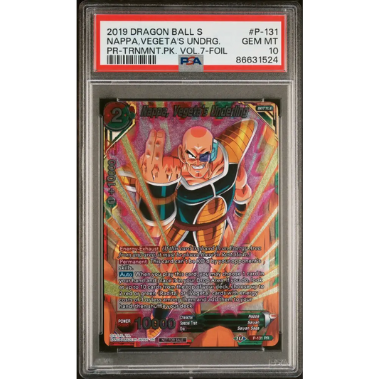 2019 DRAGON BALL SUPER NAPPA,VEGETA’S UNDRG. #P-131 - PSA 10 - Graded DBZ PSA 10