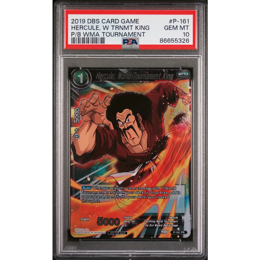 2019 DRAGON BALL SUPER POWER WORLD MARTIAL ARTS HERCULE W KING #P-161 PSA 10 - Graded DBZ PSA 10