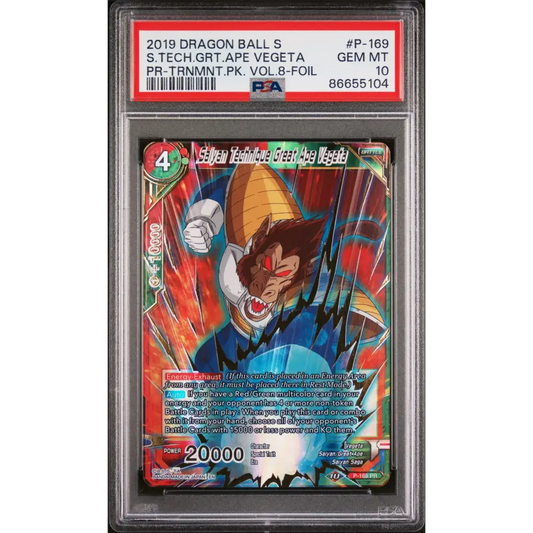 2019 DRAGON BALL SUPER S.TECH.GRT.APE VEGETA #P-169 - PSA 10 - Graded DBZ PSA 10