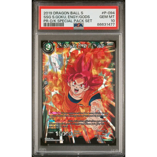 2019 DRAGON BALL SUPER SSG S.GOKU ENGY/GODS #P-094 - PSA 10 - Graded DBZ PSA 10