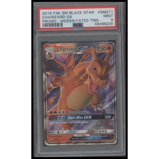 2019 Pokemon Sm Black Star Promo #SM211 Charizard Gx Promo-PSA 9