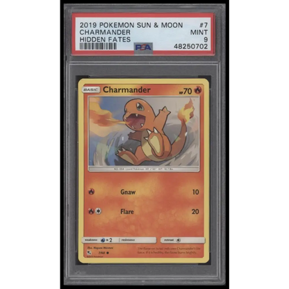 2019 Pokemon Sun & Moon Hidden Fates #7 Charmander Hidden Fates PSA 9
