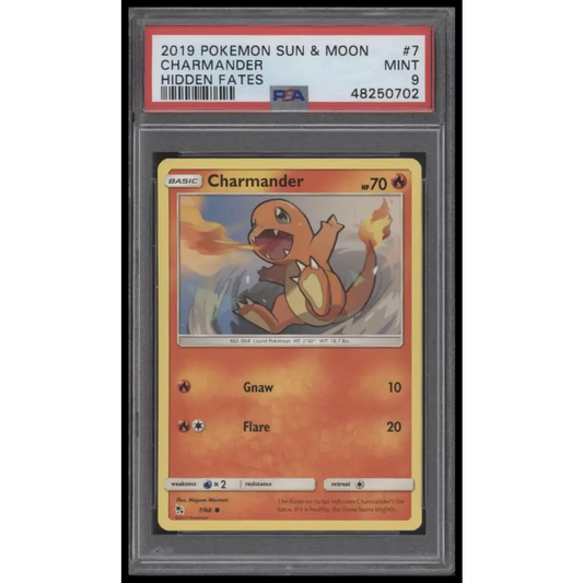 2019 Pokemon Sun & Moon Hidden Fates #7 Charmander Hidden Fates PSA 9