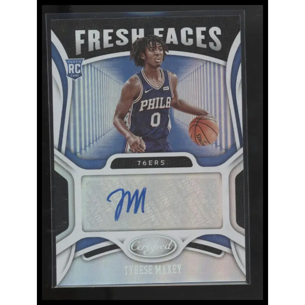 2020-21 Panini Certified #FS-MAX Tyrese Maxey Fresh Faces Signatures