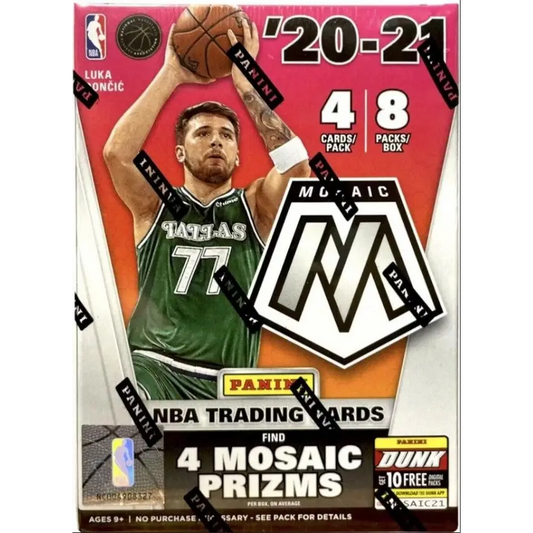2020/21 Panini Mosaic Basketball 8-Pack Blaster Box (Orange Fluorescent Prizms!)