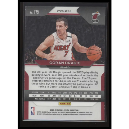 2020-21 Panini Prizm #179 Goran Dragic Red Ice Prizms