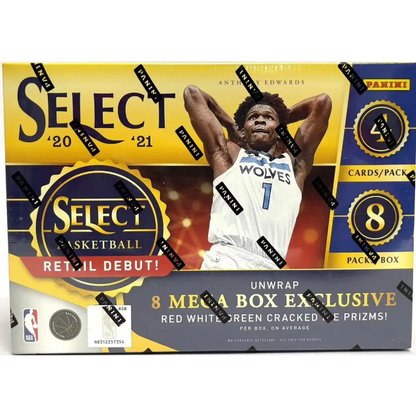 2020/21 Panini Select Basketball Mega Box (Red White Green Cracked ice Prizms)