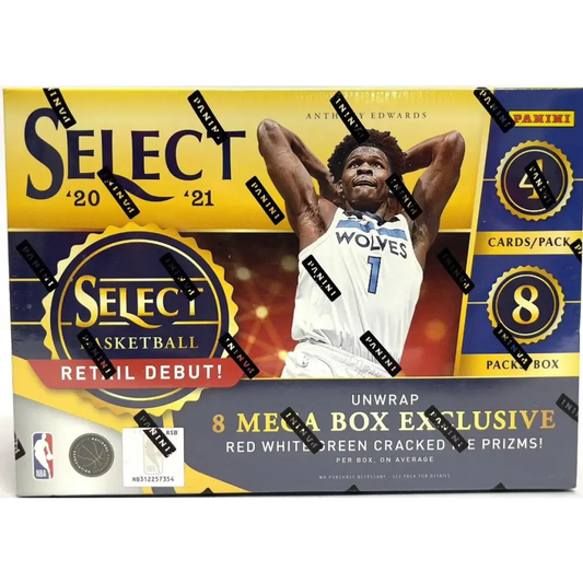 2020/21 Panini Select Basketball Mega Box (Red White Green Cracked ice Prizms)