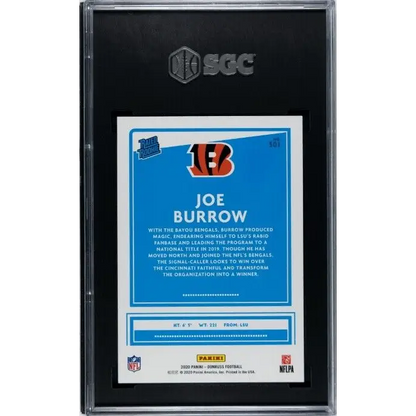 2020 Donruss #301 Joe Burrow SGC 10