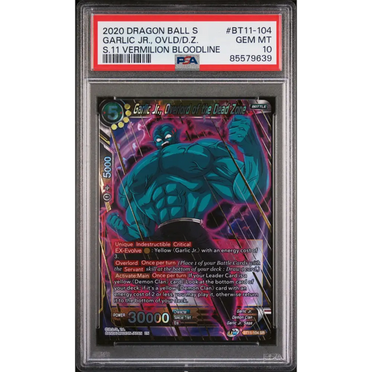 2020 DRAGON BALL SUPER VERMILION BLOODLINE GARLIC JR OVLD/D.Z. #BT11-104 PSA 10 - Graded DBZ PSA 10