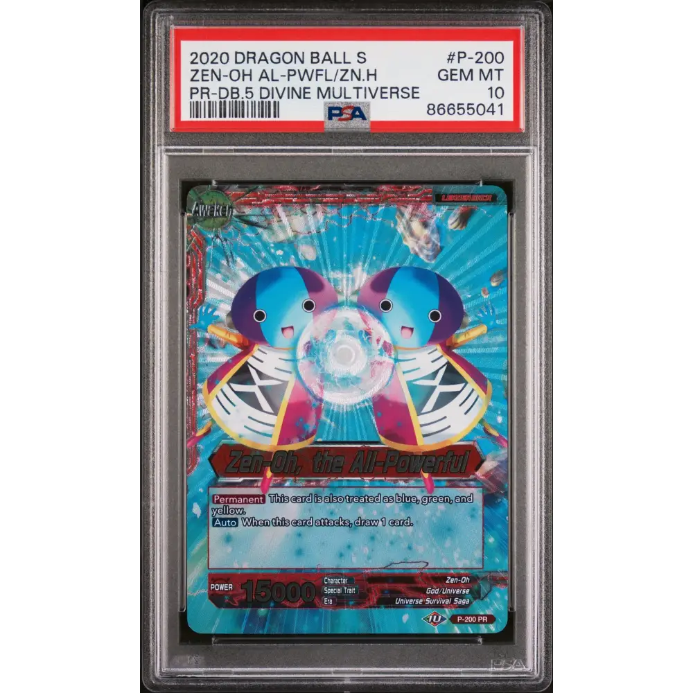 2020 DRAGON BALL SUPER ZEN-OH AL-PWFL/ZN.H #P-200 - PSA 10 - Graded DBZ PSA 10