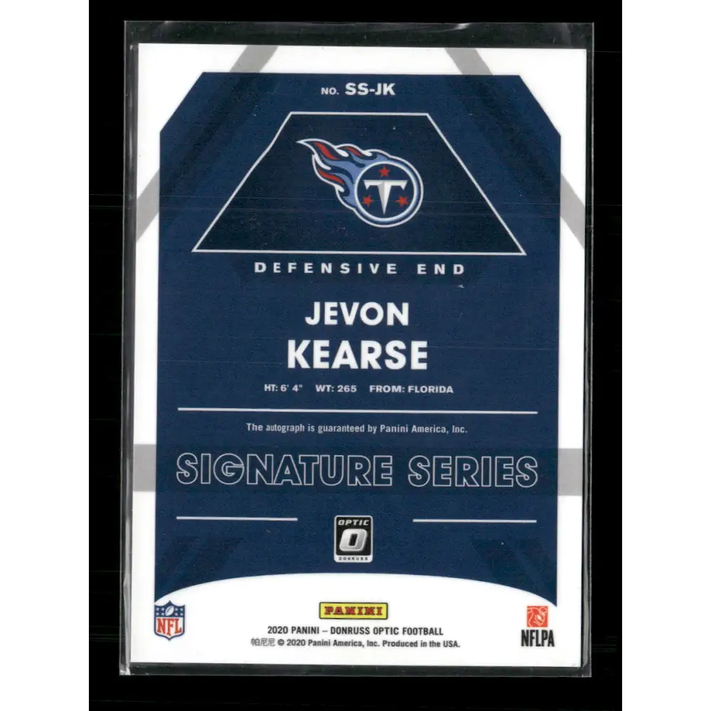 2020 Panini Donruss Optic Signature Series Jevon Kearse #SS-JK Auto - Trading Card