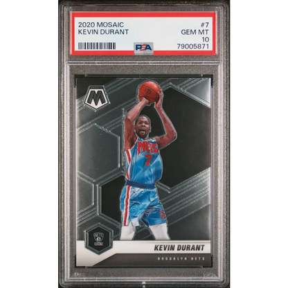 2020 PANINI MOSAIC KEVIN DURANT #7 - PSA 10 - Graded Sports Cards PSA 10