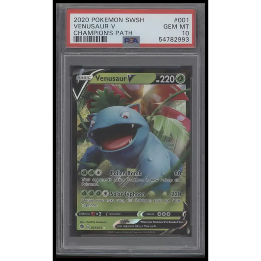 2020 Pokemon Champion’S Path #001 Venusaur V Champion’S Path PSA 10