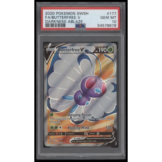 2020 Pokemon Darkness Ablaze #177 Fa/Butterfree V Darkness Ablaze PSA 10