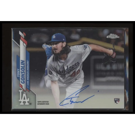 2020 Topps Chrome #RA-TG Tony Gonsolin Rookie Autographs Refractor #/499