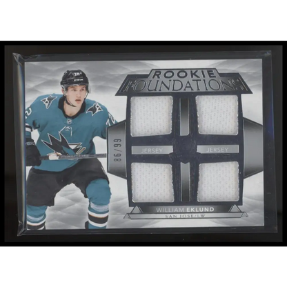 2021-22 Upper Deck The Cup #F-WE William Eklund Foundations Quad Jersey #/99