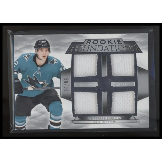 2021-22 Upper Deck The Cup #F-WE William Eklund Foundations Quad Jersey #/99