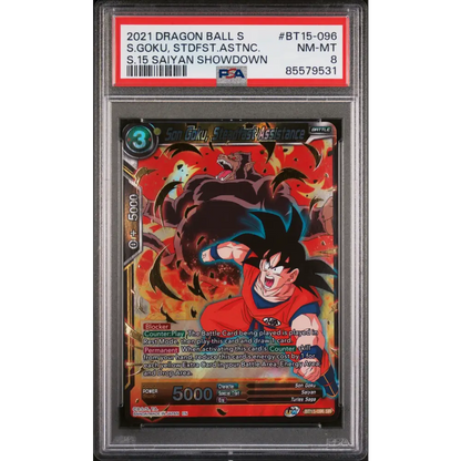 2021 DRAGON BALL SUPER 5 SAIYAN SHOWDOWN GOKU SDFT ASSISTANCE #BT15-096 - PSA 8 - Graded DBZ PSA 8
