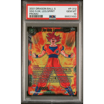 2021 DRAGON BALL SUPER CROSS SPIRITS SSG GOKU LGNDRY SPRT #P-312 - PSA 10 - Graded DBZ PSA 10