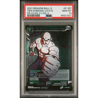 2021 DRAGON BALL SUPER TIEN SHINHAN CS.STE. #P-357 - PSA 10 - Graded DBZ PSA 10