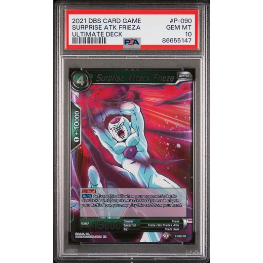 2021 DRAGON BALL SUPER ULTIMATE DECK SURPRISE ATK FRIEZA #P-090 - PSA 10 - Graded DBZ PSA 10