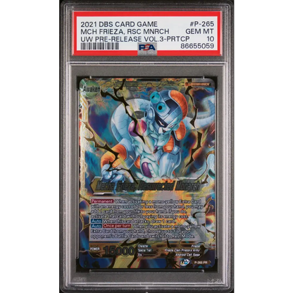 2021 DRAGON BALL SUPER UNISON WARRIOR MCH FRIEZA RSC MNRCH #P-265 - PSA 10 - Graded DBZ PSA 10