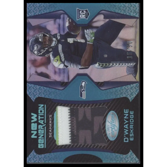 2021 Panini Certified D’Wayne Eskridge New Generation Jerseys Mirror Teal #/50