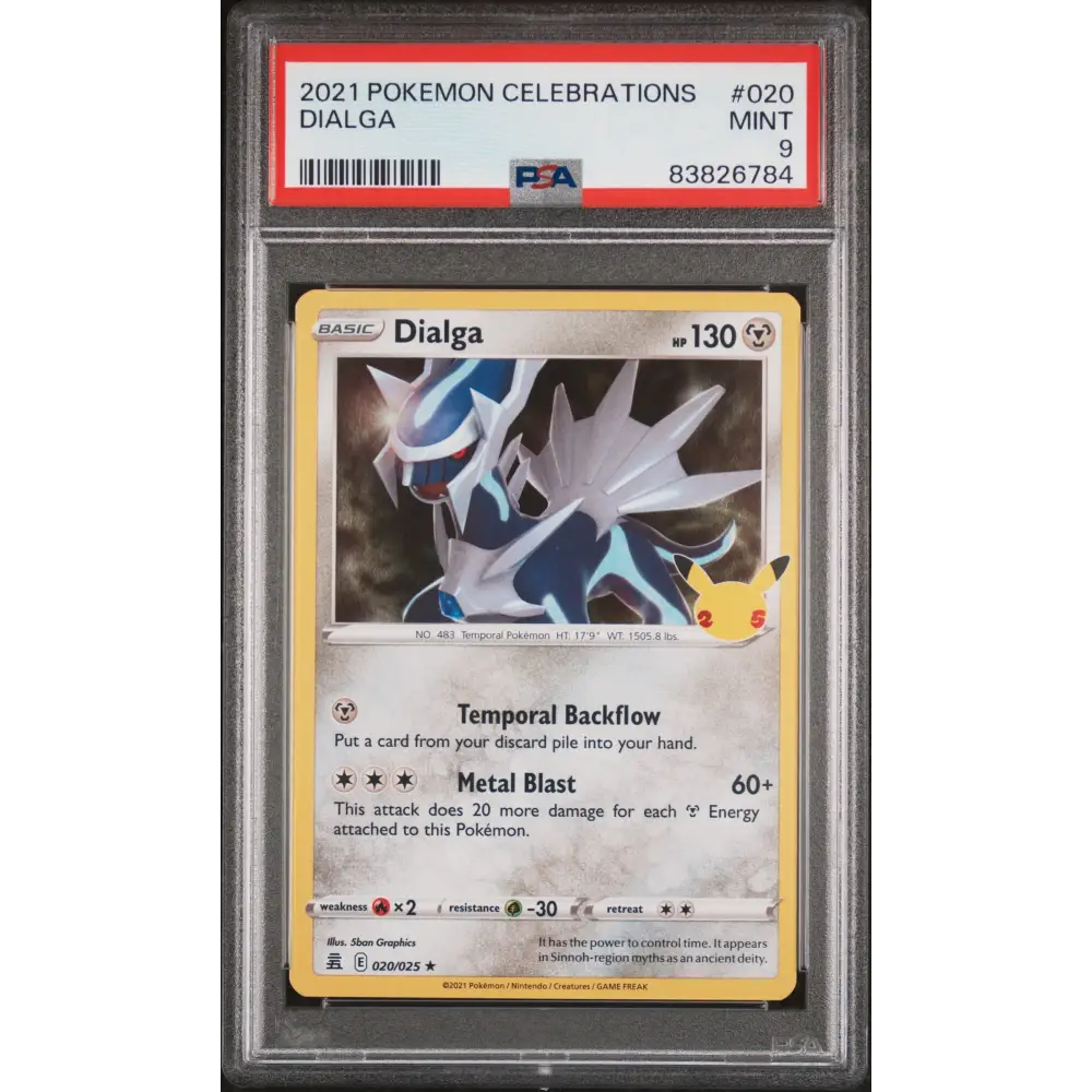 2021 POKEMON CELEBRATIONS DIALGA #20 PSA 9 - Graded Pokémon PSA 9